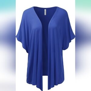 EIMIN Women's Kimono Style Short Sleeve Open Front Loose Fit Cardigan Sz L (EUC)